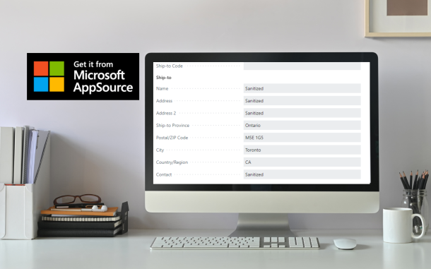 Image of computer on desk displaying the PII Complii app
