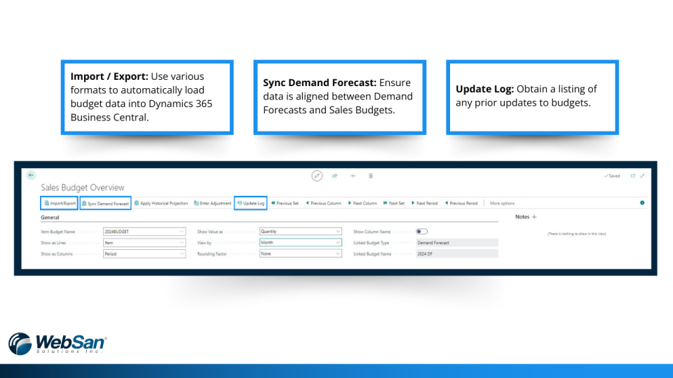 Screenshot highlighting S&OP app