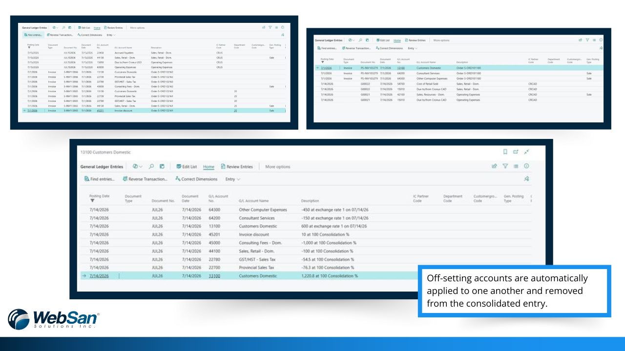 AppSource Revaluation Eliminations app screenshot
