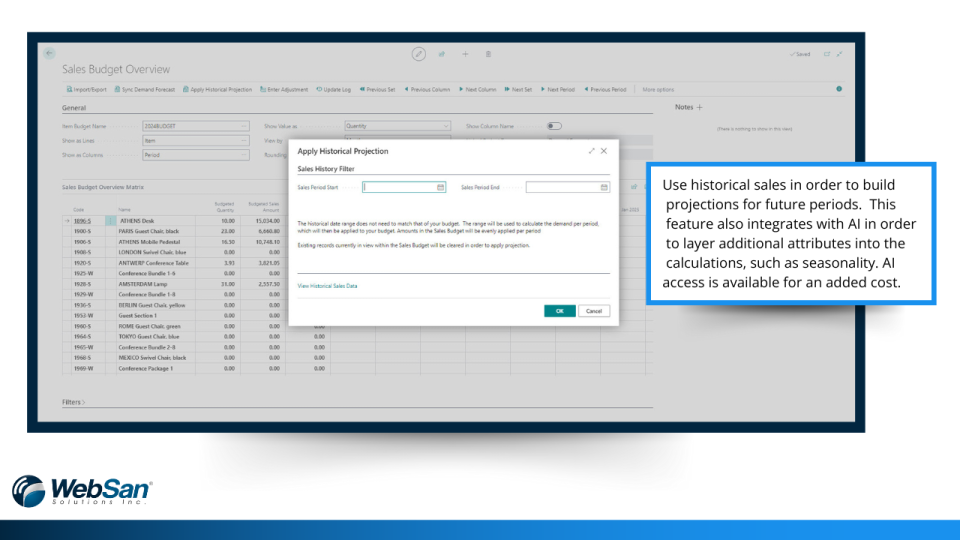 Screenshot highlighting S&OP app