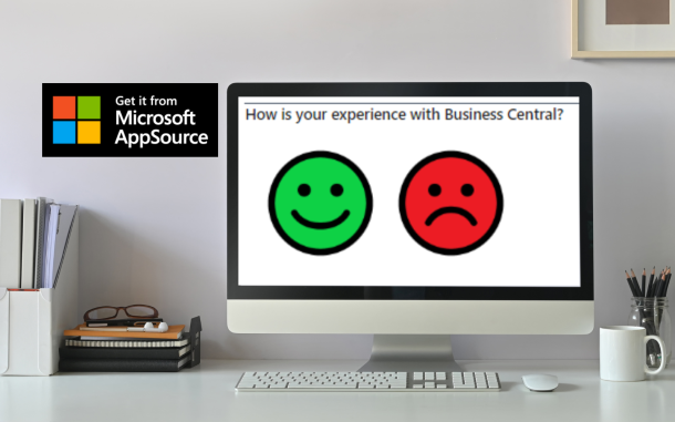 Image of computer on desk displaying the User Sentiment Tracker app